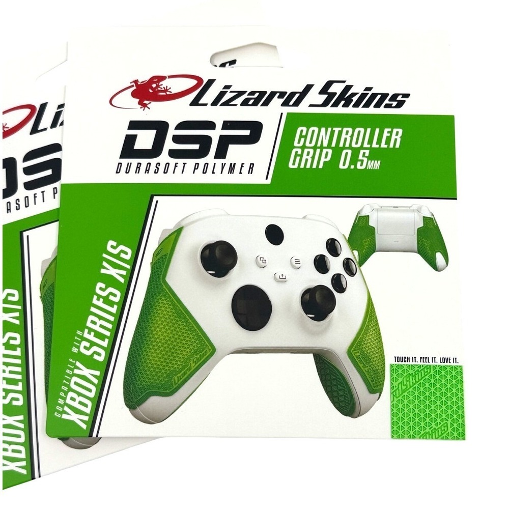 2 Pack Lizard Skins DSP Controller Grip Xbox Series X/S Emerald Green 0.5mm NEW